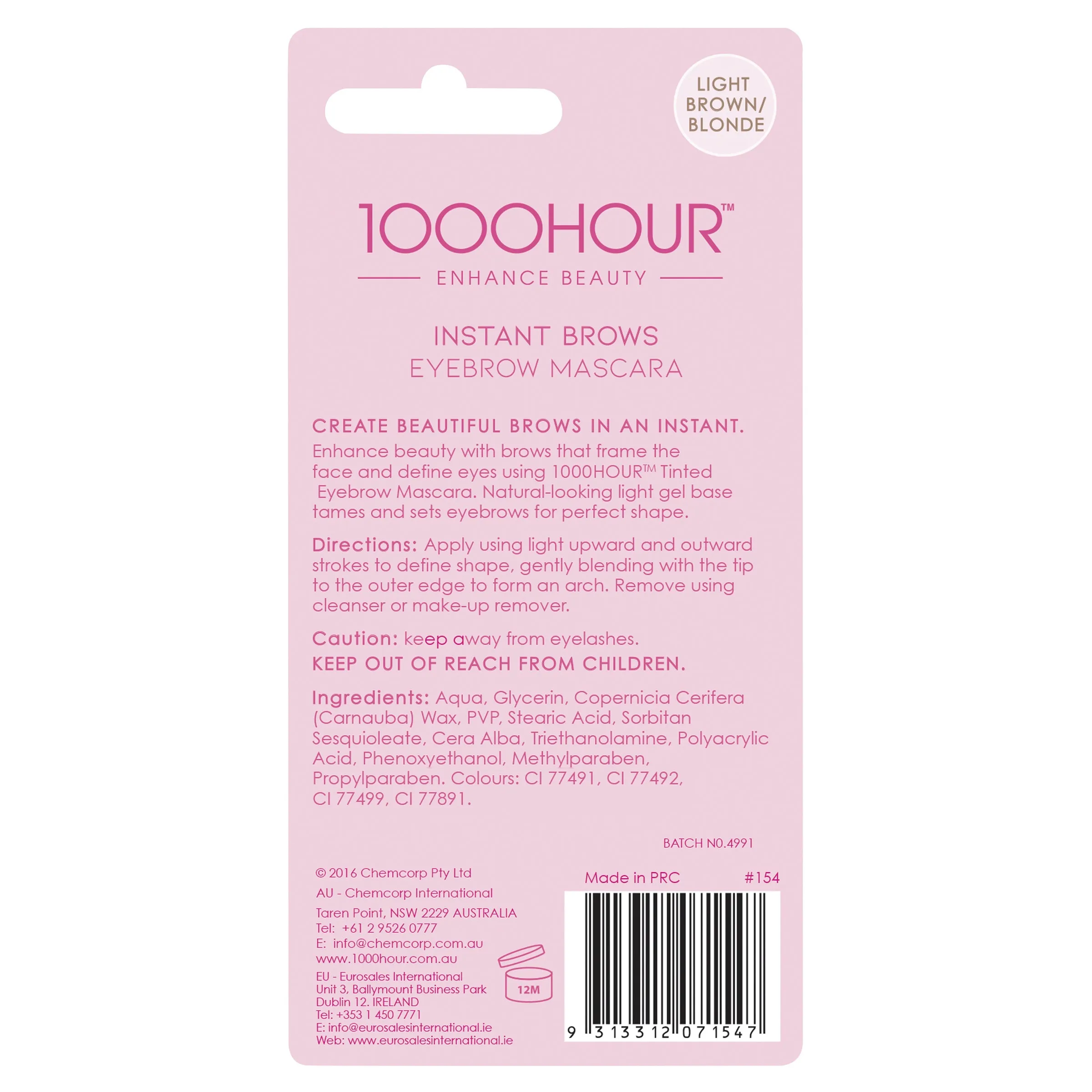 1000HOUR Instant Brows - Light Brown/Blonde