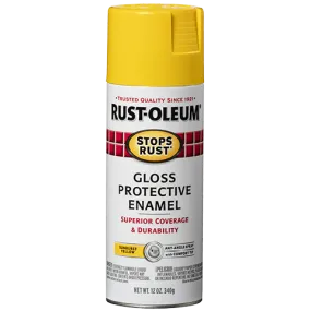 12 OZ Stops Rust Protective Enamel Spray Paint - Gloss Sunburst Yellow