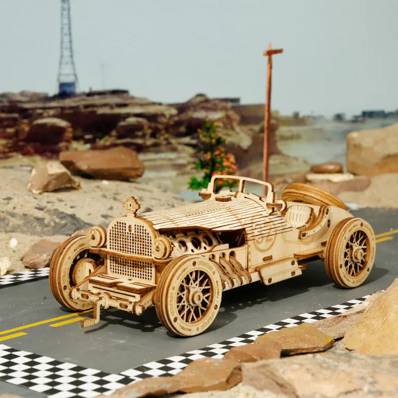 3D Wooden Puzzle Train Model DIY Wooden Train Toy Mechanical Train