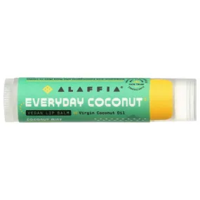 ALAFFIA Everyday Coconut Vegan Lip Balm Coconut Mint, 0.15 oz (Case of 5)
