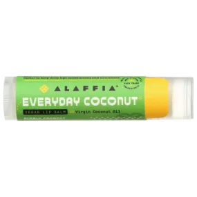 ALAFFIA Everyday Coconut Vegan Lip Balm Purely Coconut, 0.15 oz (Case of 5)