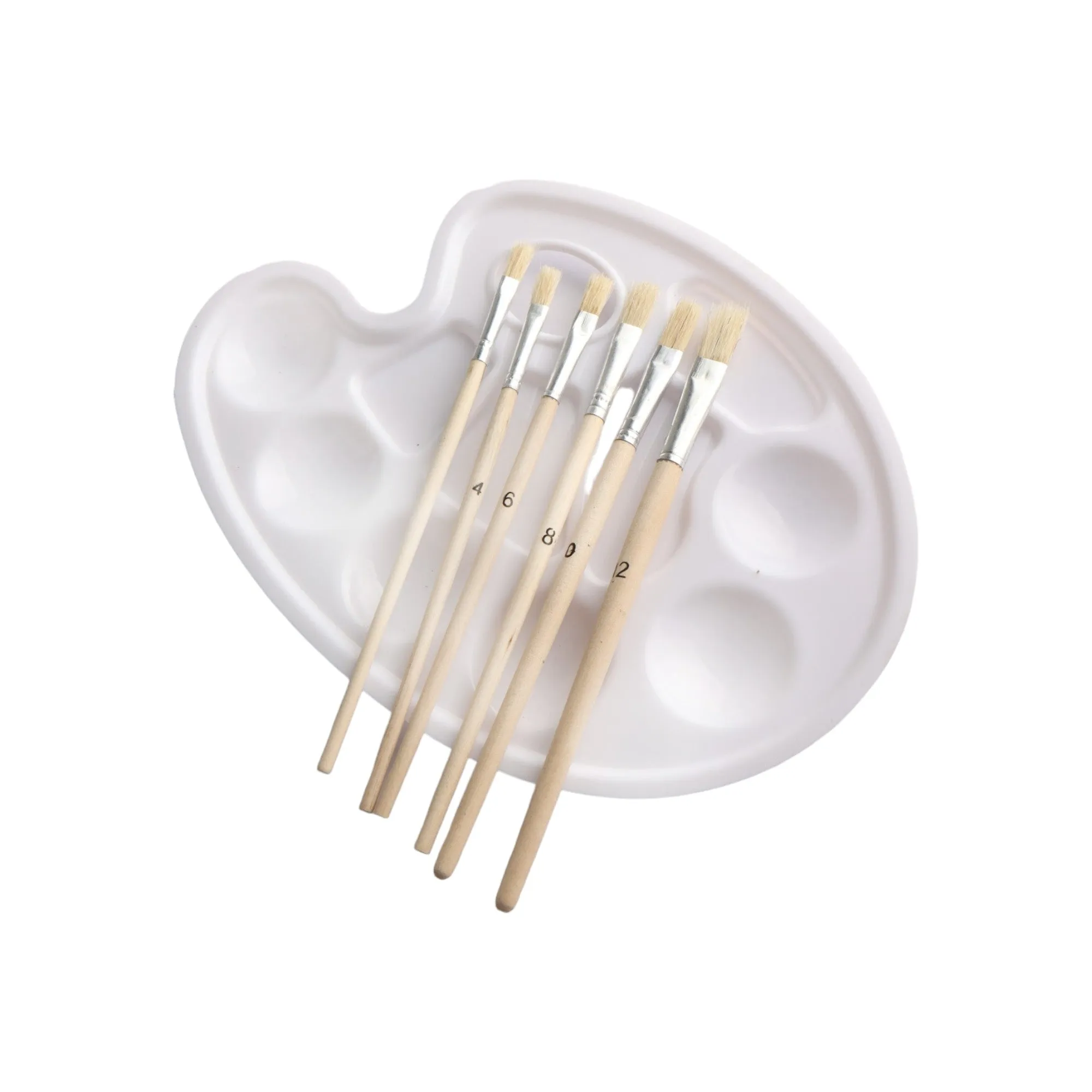 Artist Brushes & Paint Dish Holder Set
