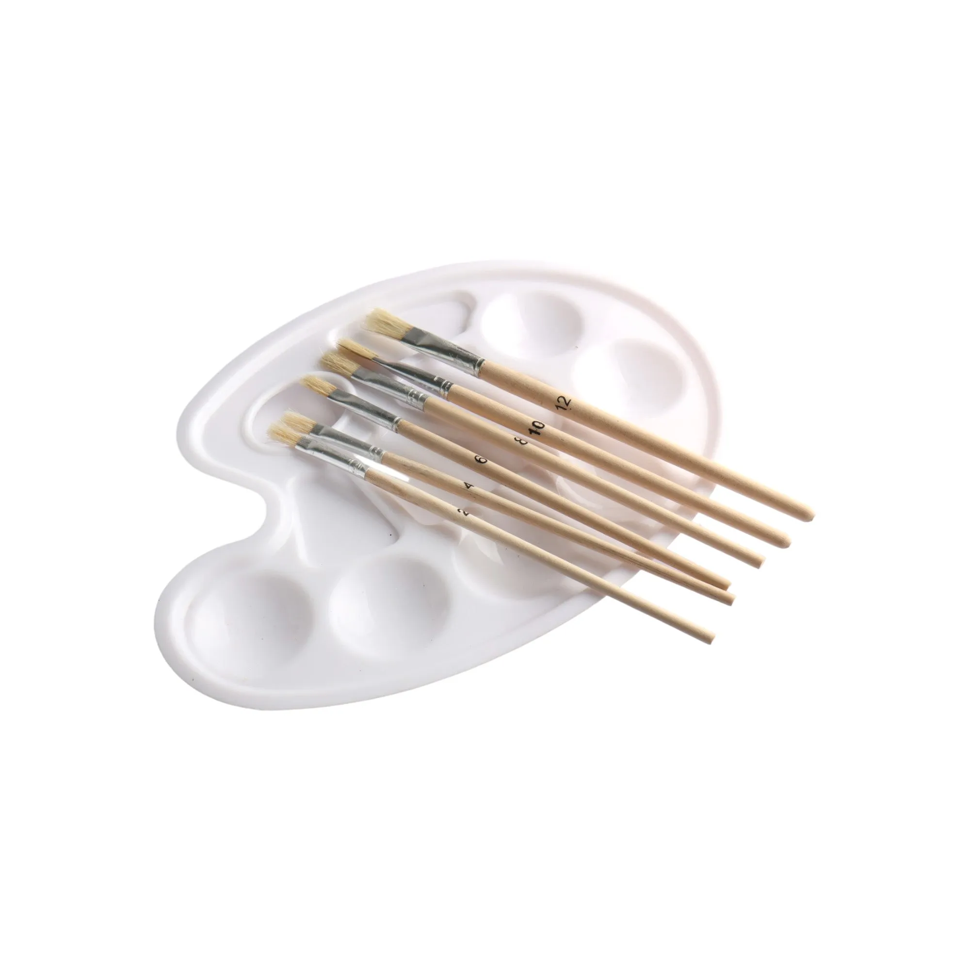 Artist Brushes & Paint Dish Holder Set