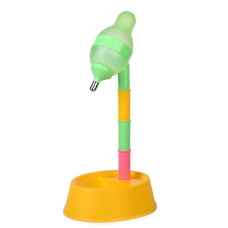 Automatic Pet Water Dispenser Stand Feeder Bowl Adjusting Height Water Bottle