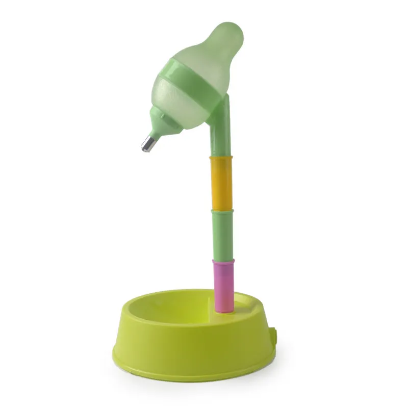 Automatic Pet Water Dispenser Stand Feeder Bowl Adjusting Height Water Bottle