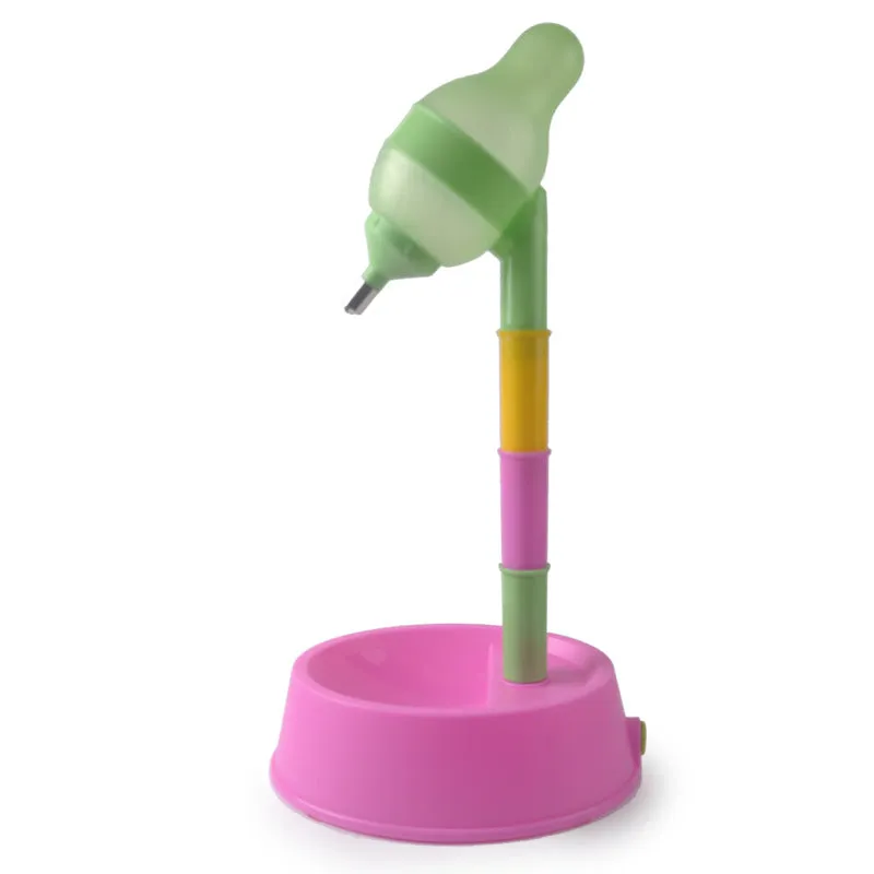 Automatic Pet Water Dispenser Stand Feeder Bowl Adjusting Height Water Bottle