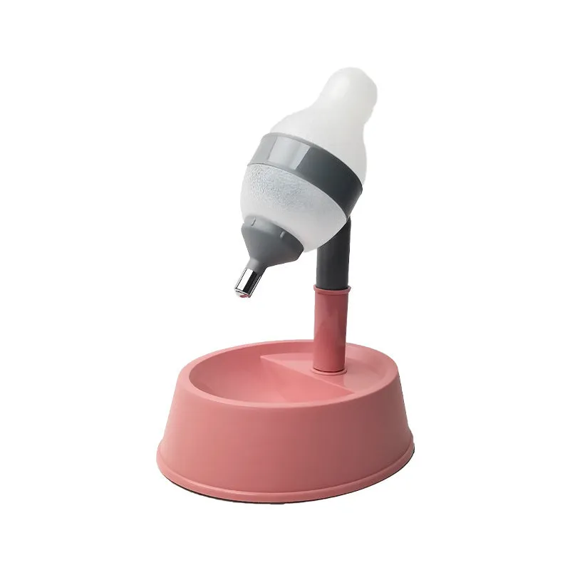 Automatic Pet Water Dispenser Stand Feeder Bowl Adjusting Height Water Bottle