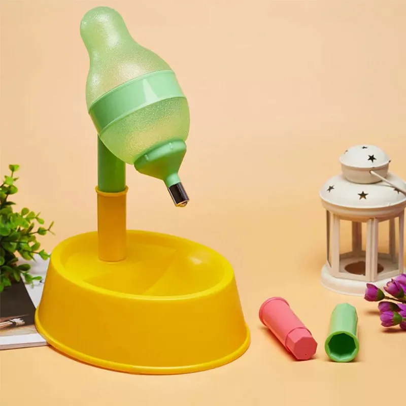 Automatic Pet Water Dispenser Stand Feeder Bowl Adjusting Height Water Bottle