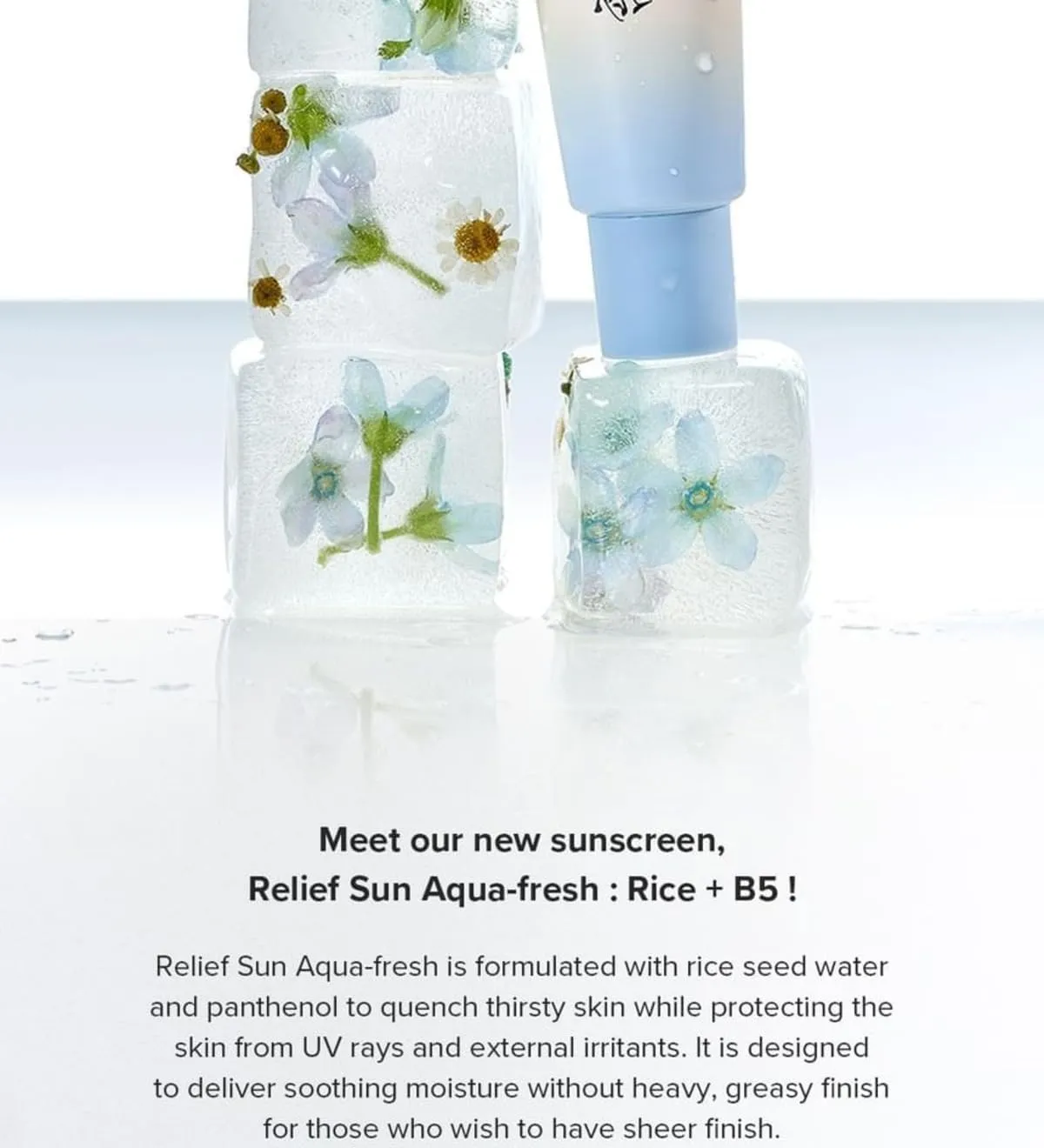 BEAUTY OF JOSEON Relief Sun Aqua-Fresh: Rice   B5 | 50 ml | Lightweight, Hydrating Sunscreen SPF50  PA    