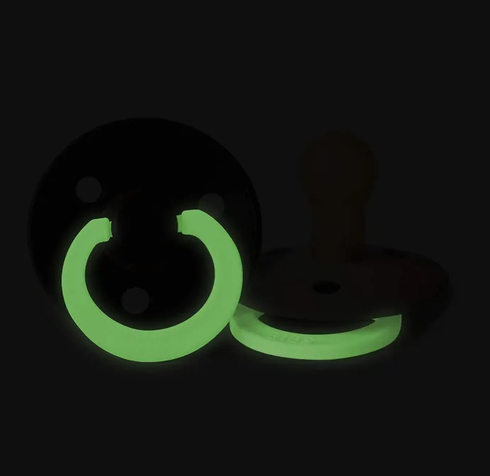 BIBS Pacifier Duo - NIGHT Glow Blush