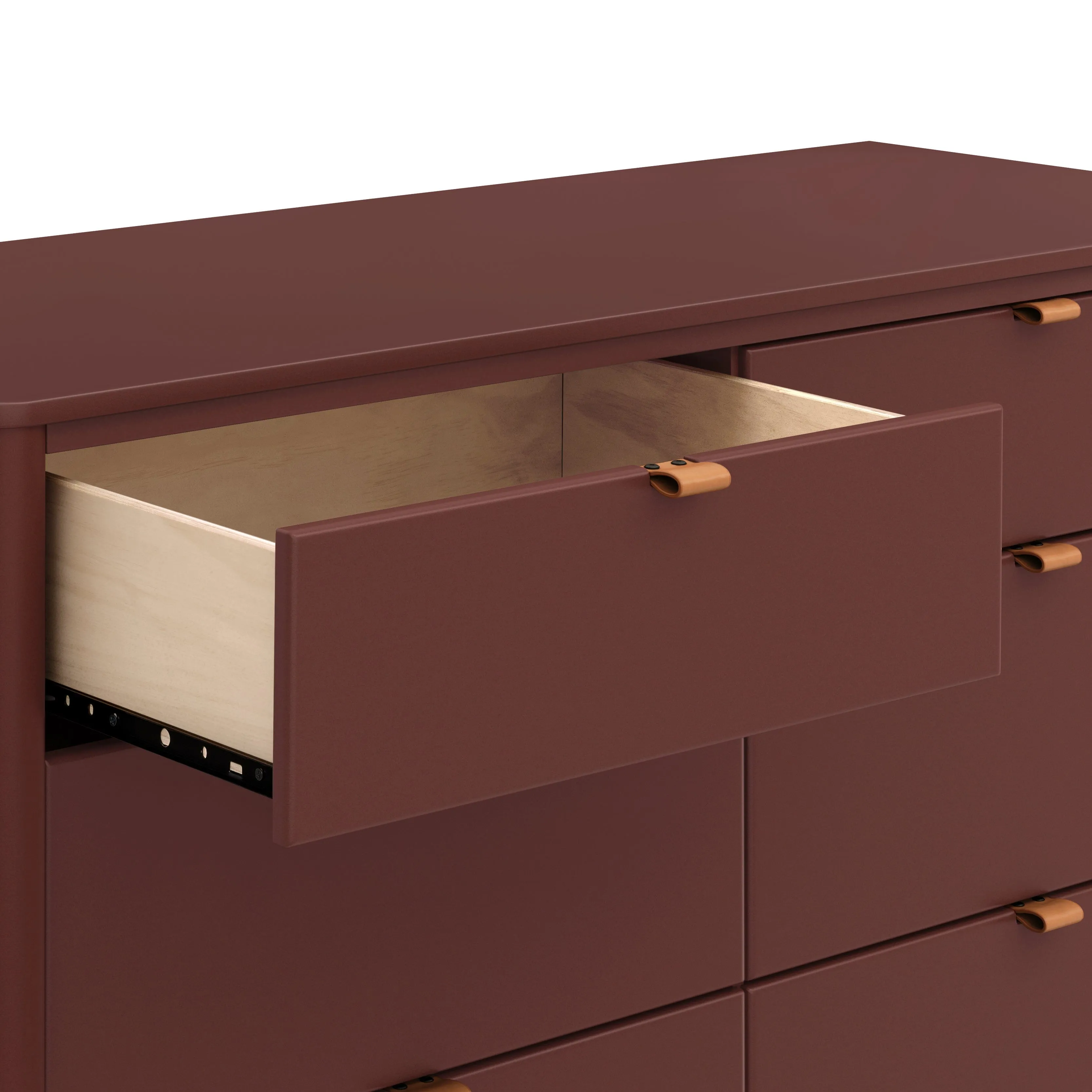 Bondi 6-Drawer Assembled Dresser | Crimson
