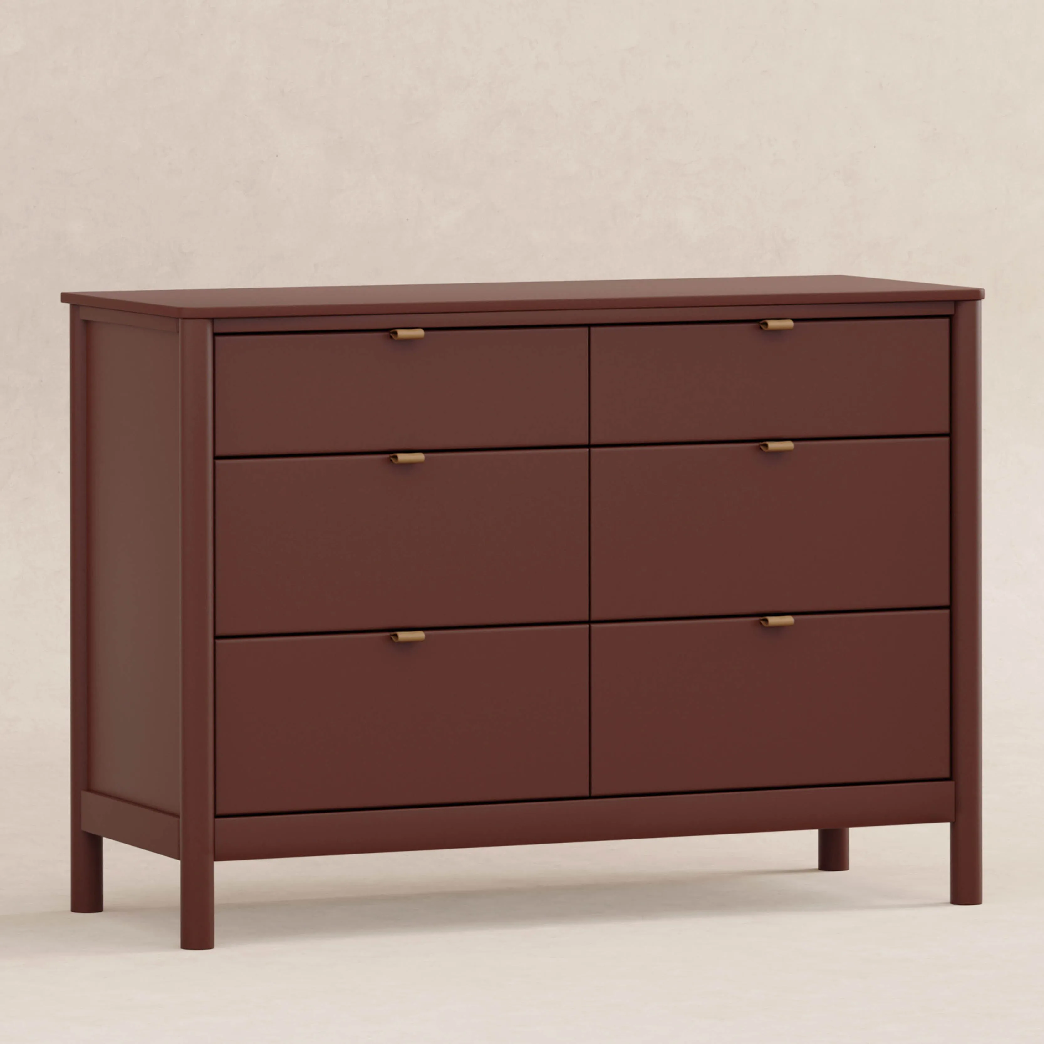 Bondi 6-Drawer Assembled Dresser | Crimson