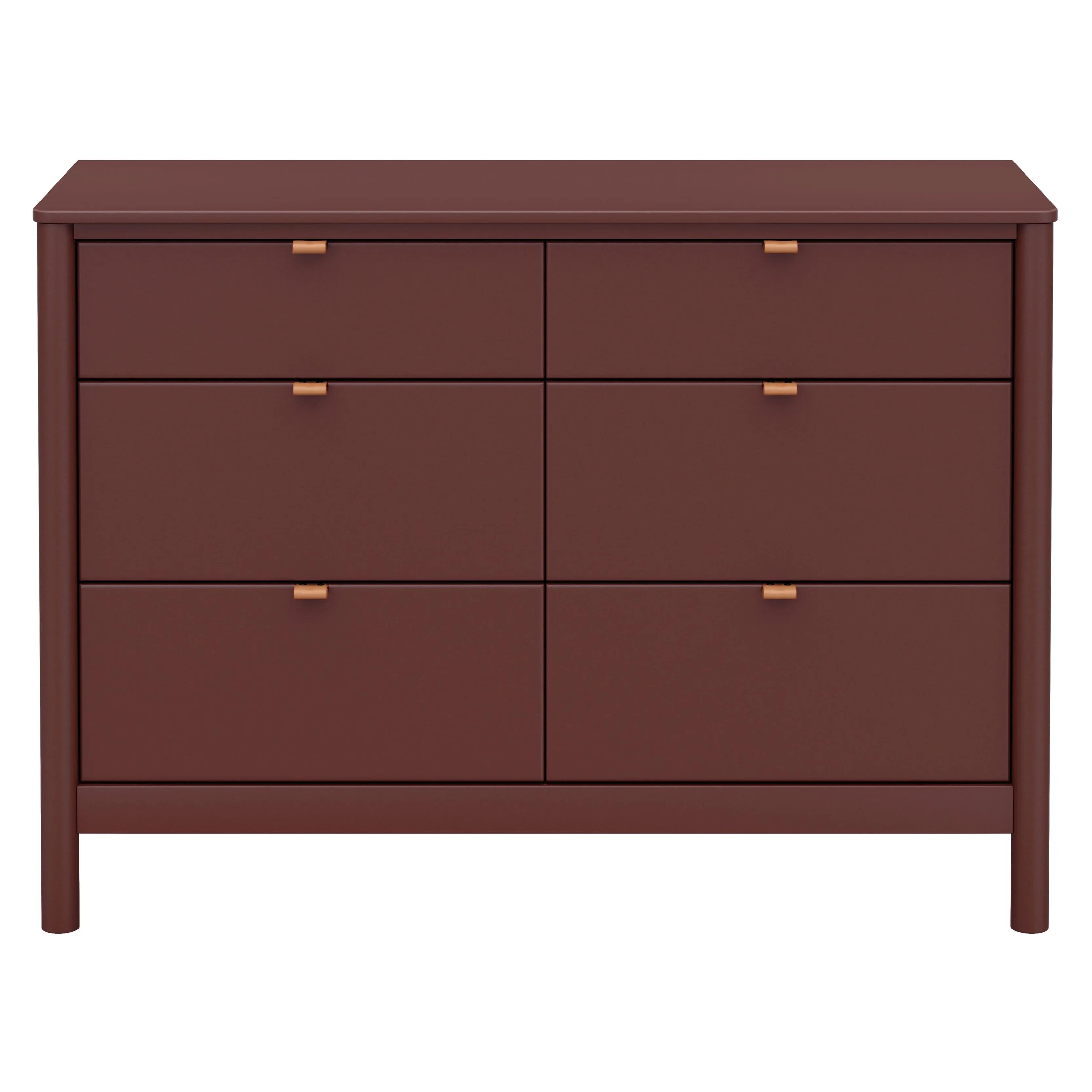Bondi 6-Drawer Assembled Dresser | Crimson