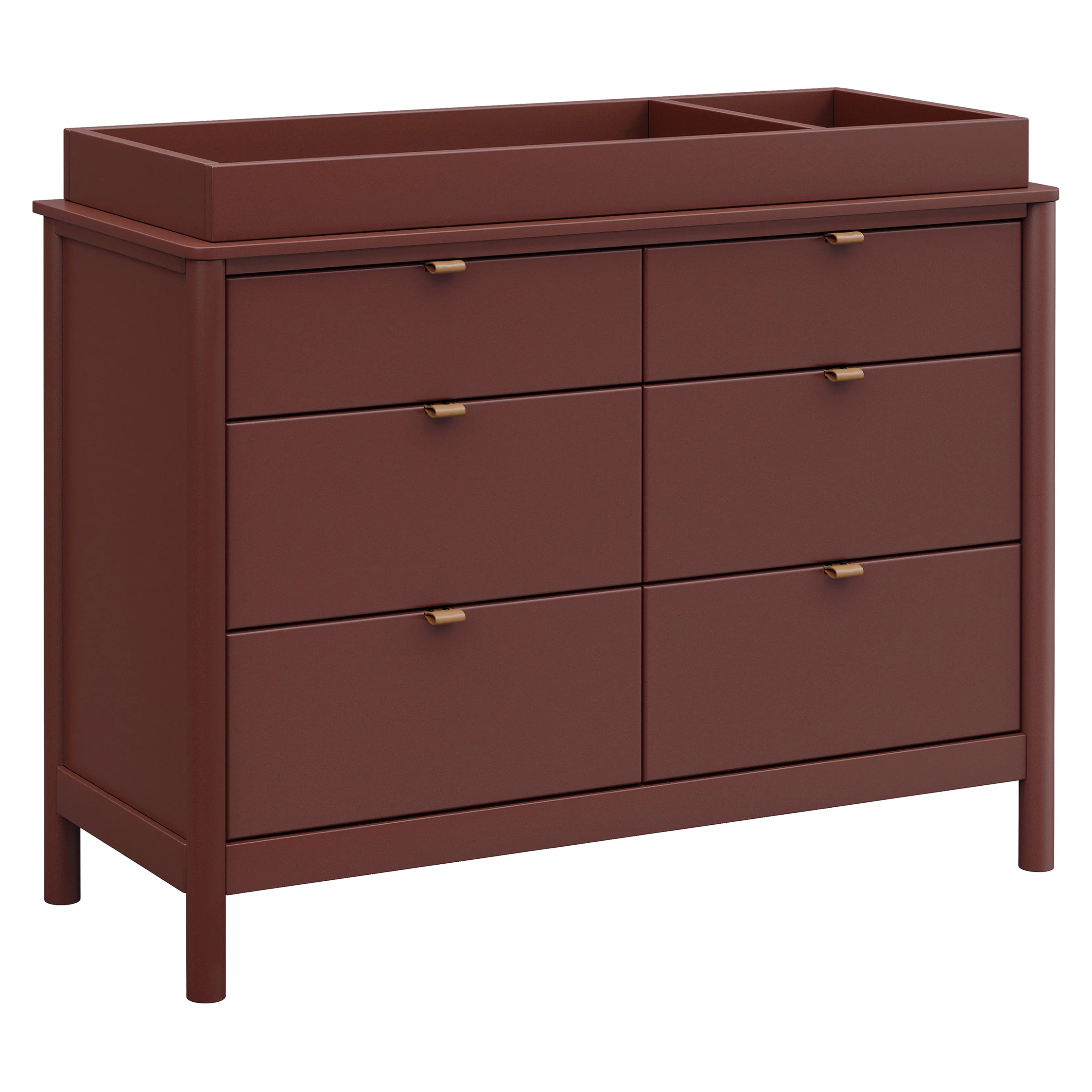 Bondi 6-Drawer Assembled Dresser | Crimson