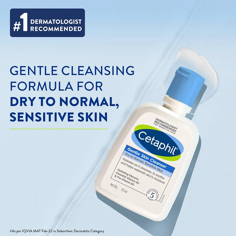 Cetaphil Gentle Skin Cleanser Dry to Normal & Sensitive Skin (125ml)