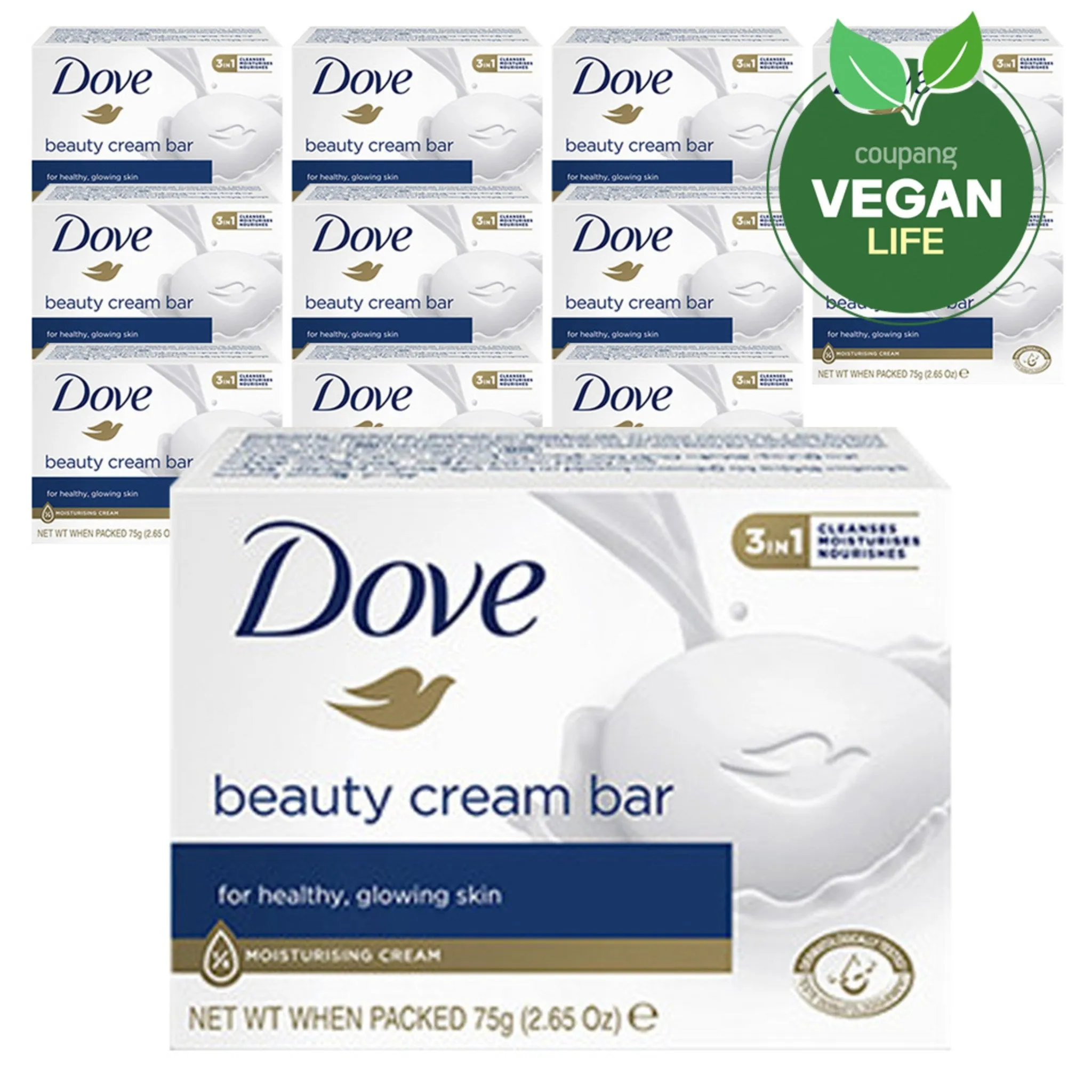 Dove Beauty Cream Bar Cleansing Soap, 75g, Pack of 12 - 🏆 #50 - Household Items - Best of December