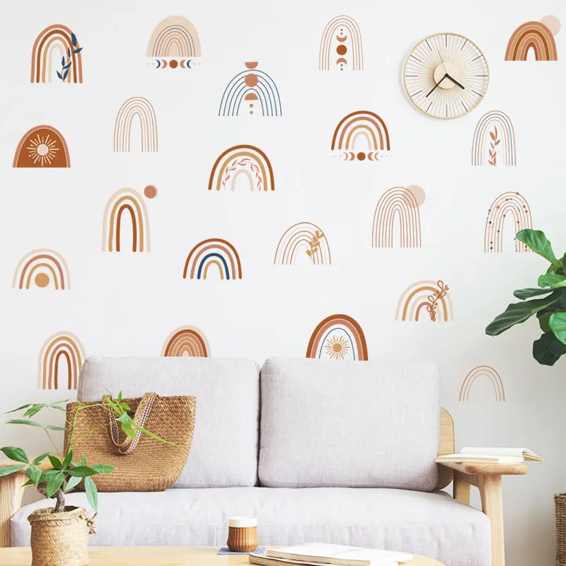 Earthy Rainbows Nursery Decor Wall Decal Stickers