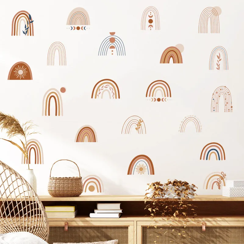 Earthy Rainbows Nursery Decor Wall Decal Stickers