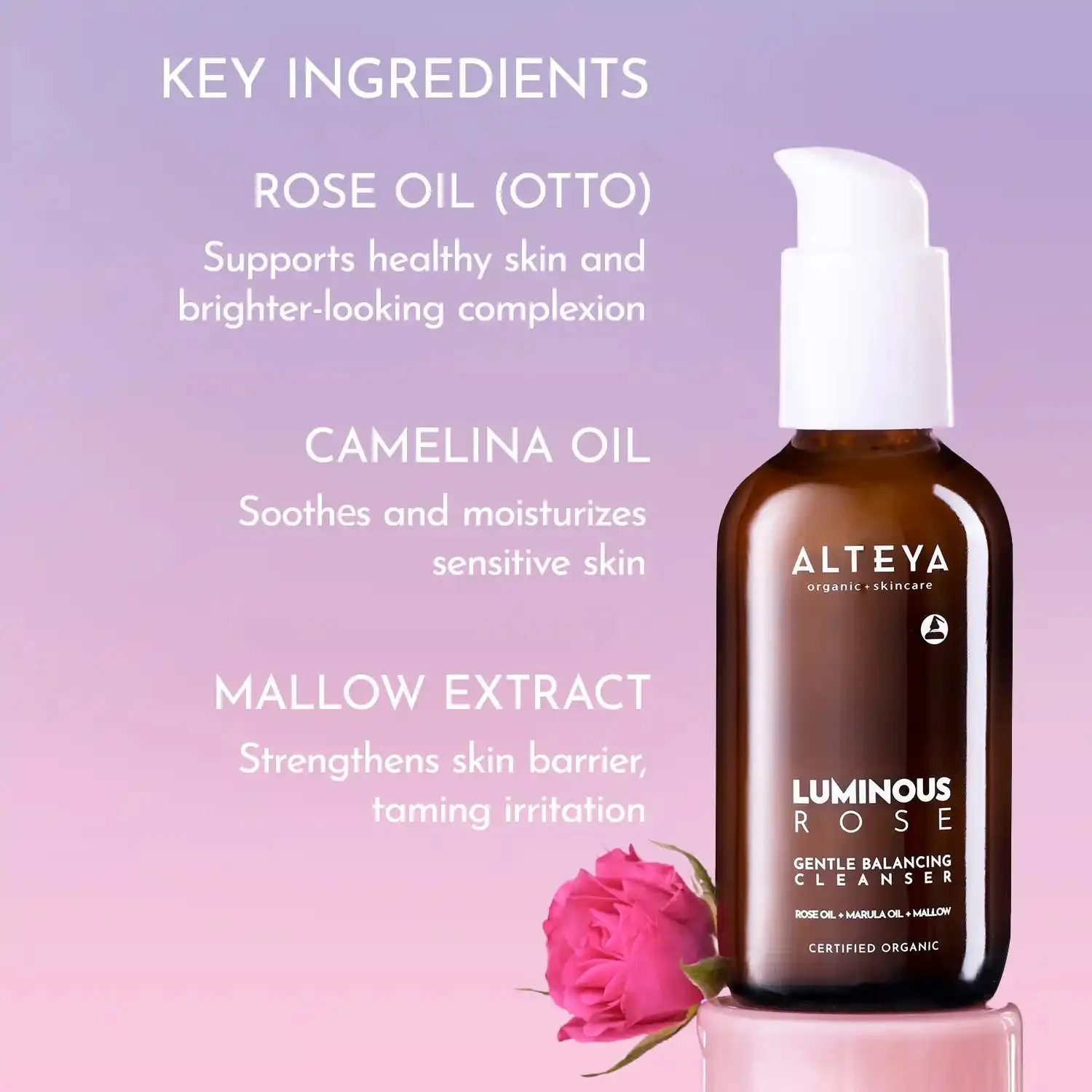 GENTLE BALANCING CLEANSER LUMINOUS ROSE