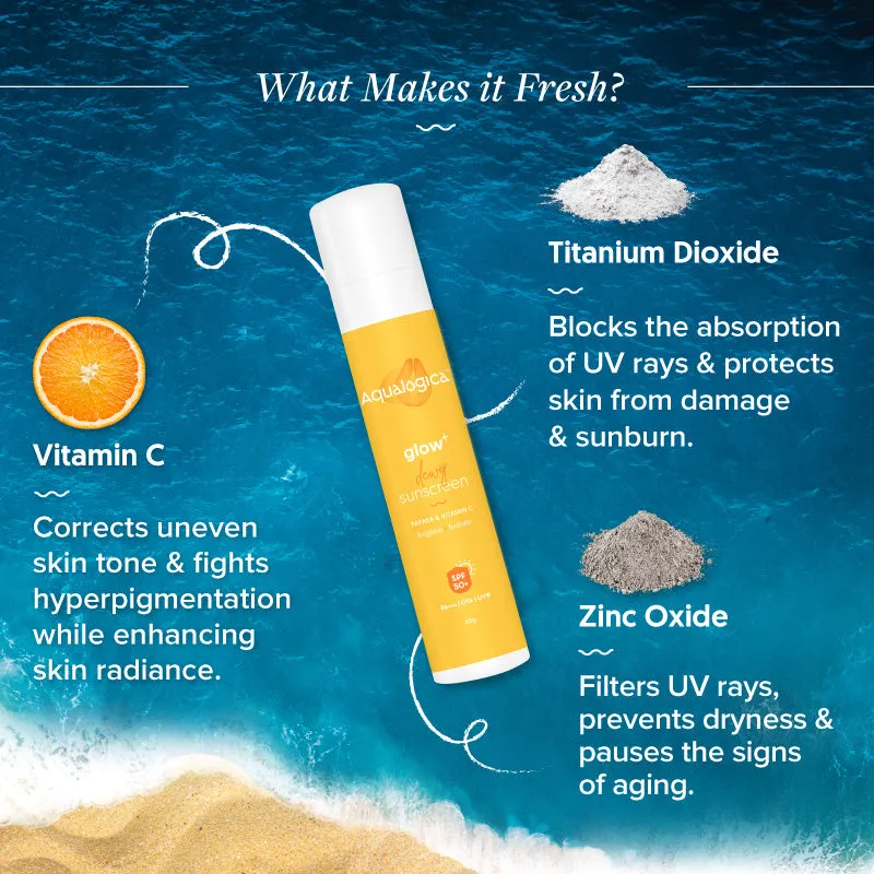 Glow  Dewy Sunscreen - 50g (Pack of 2)