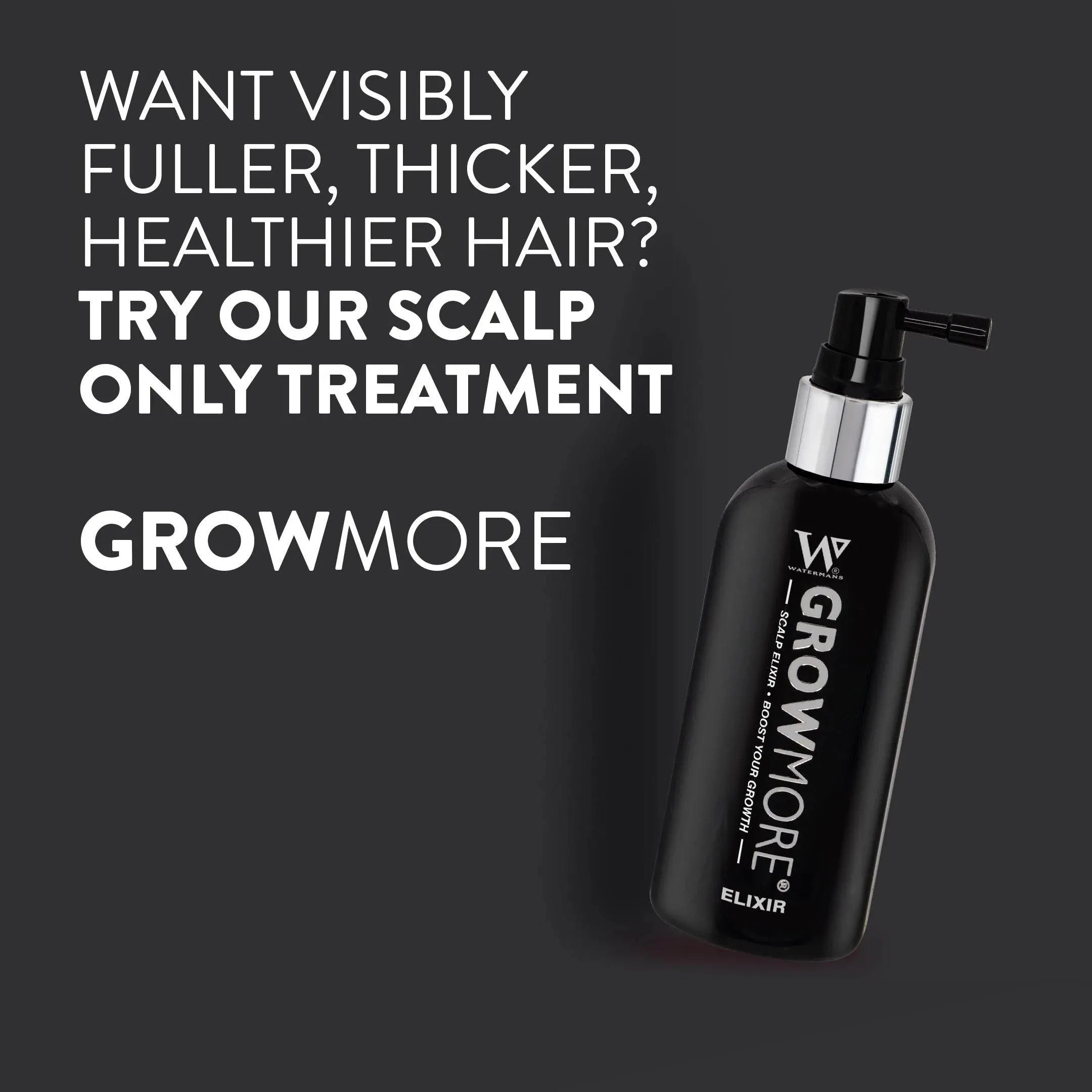 Grow More® Elixir - Luxury Hair Growth Serum - Leave on Scalp Density treatment