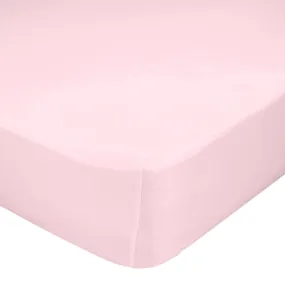 Happy Friday Basic Fitted Sheet Cot Bed Pink 70/140cm