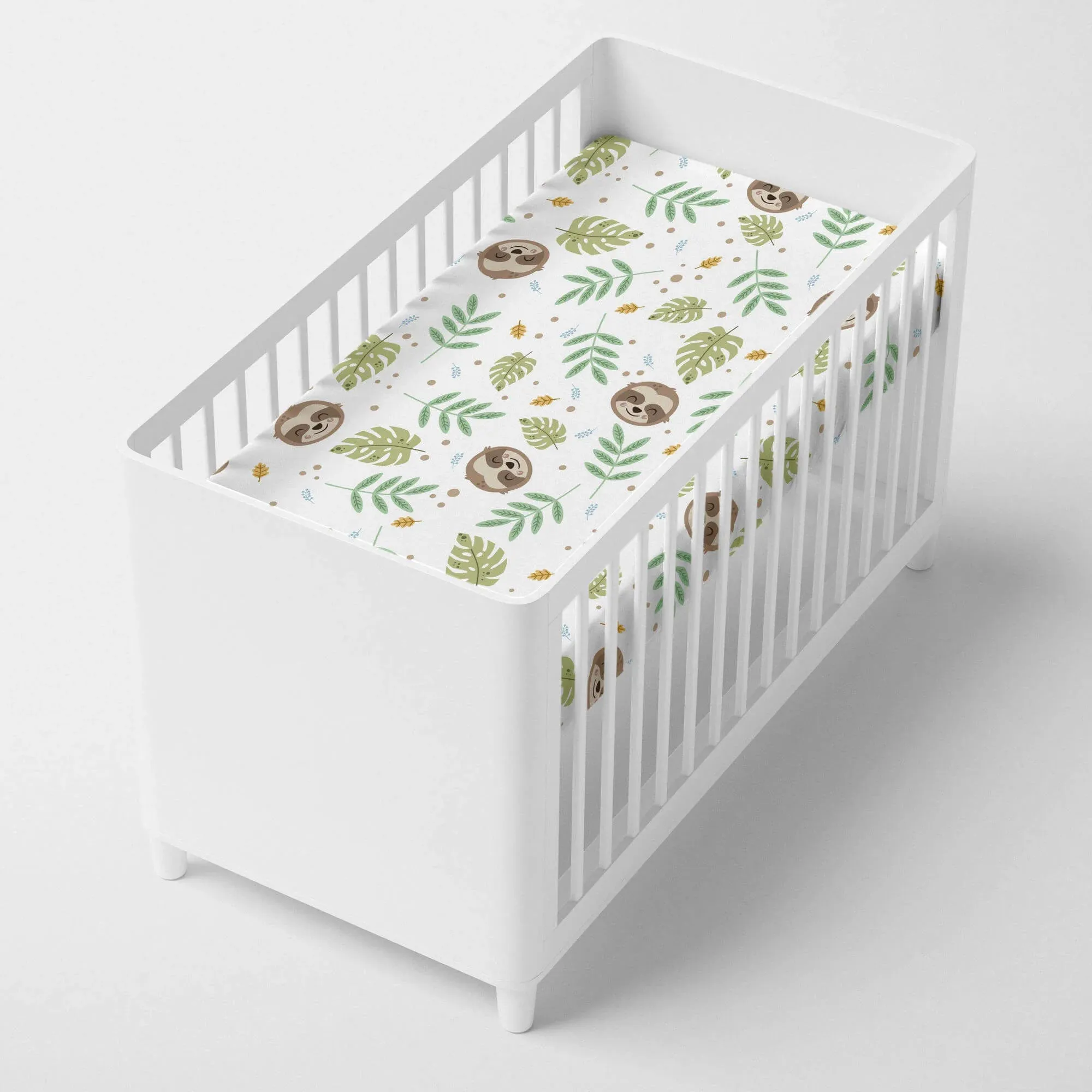 Happy Friday Happy Sloth Fitted Sheet Cot 60/120cm