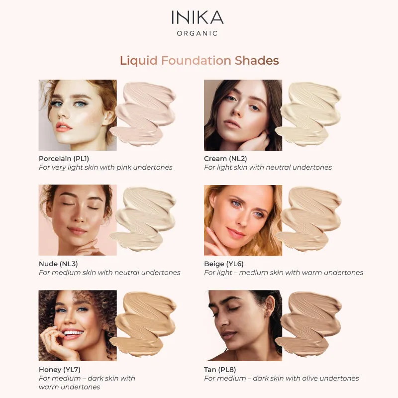 Inika Organic Liquid Foundation Tan 4ml SAMPLE