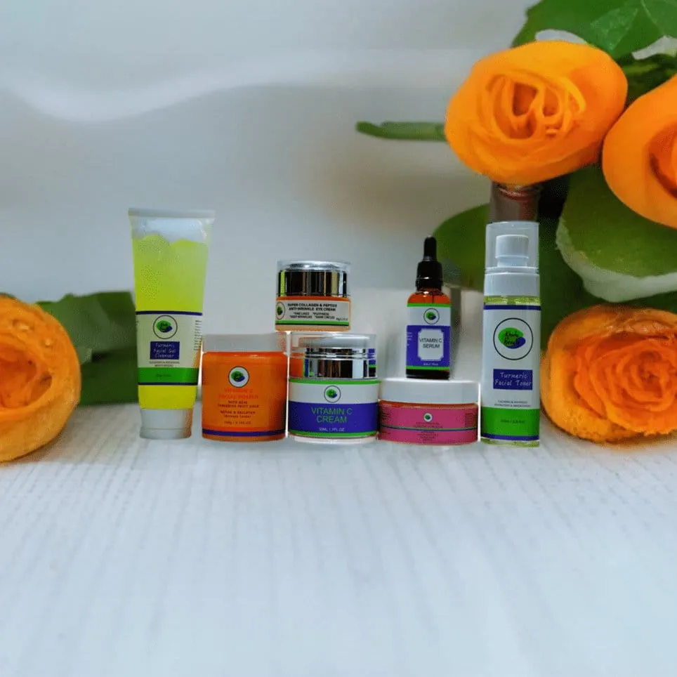 Khichi Beauty Oily Skin Anti-Aging Facial Set, 7-Pc, Oily Skin Skincare Routine Kit