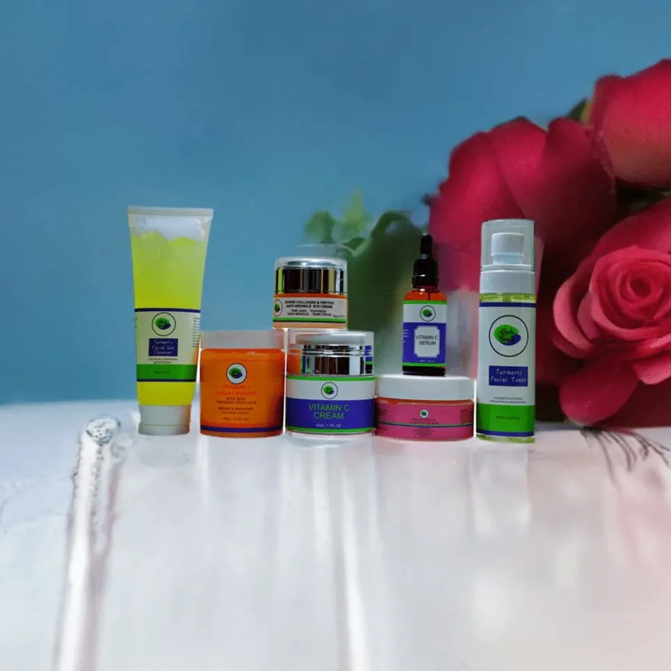 Khichi Beauty Oily Skin Anti-Aging Facial Set, 7-Pc, Oily Skin Skincare Routine Kit