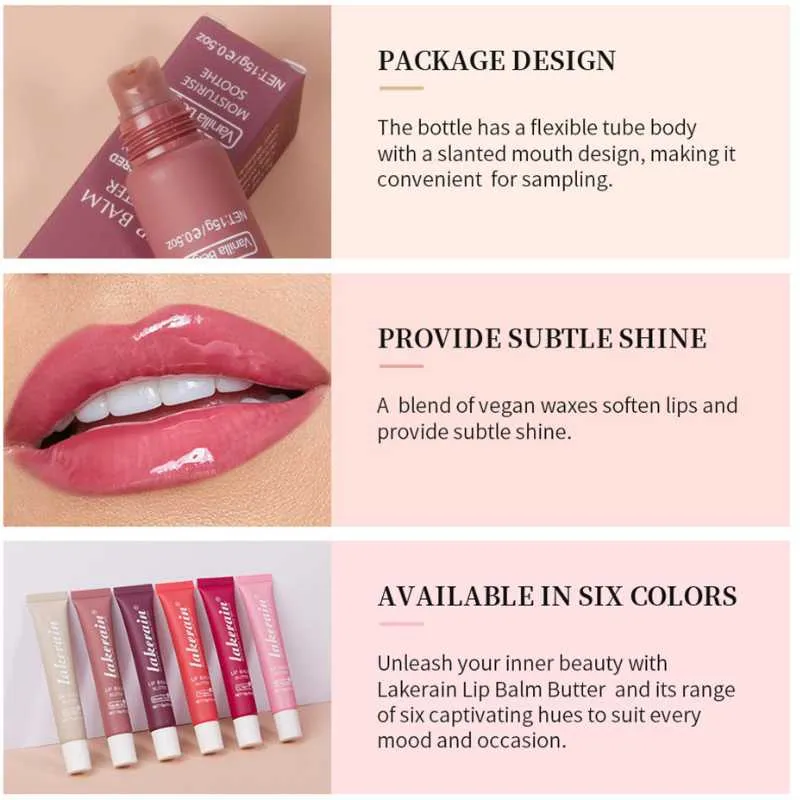 Lakerain - Natural Lip Gloss Moisturizing Vegan Lipstick