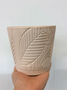 Leaf Embossed Blush Matte