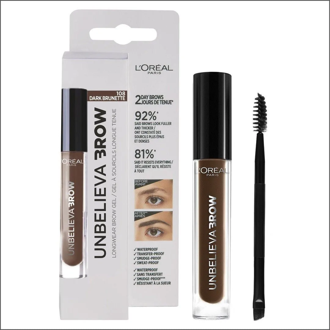 L'Oréal Paris Unbelievabrow Brow Gel 108 Dark Brunette
