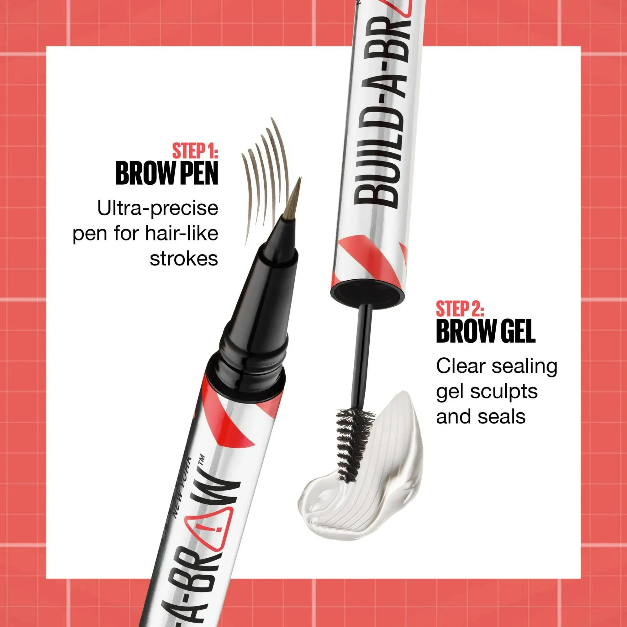 Maybelline Build A Brow 2-in-1 Eyebrow Pen and Sealing Gel - Assorted
