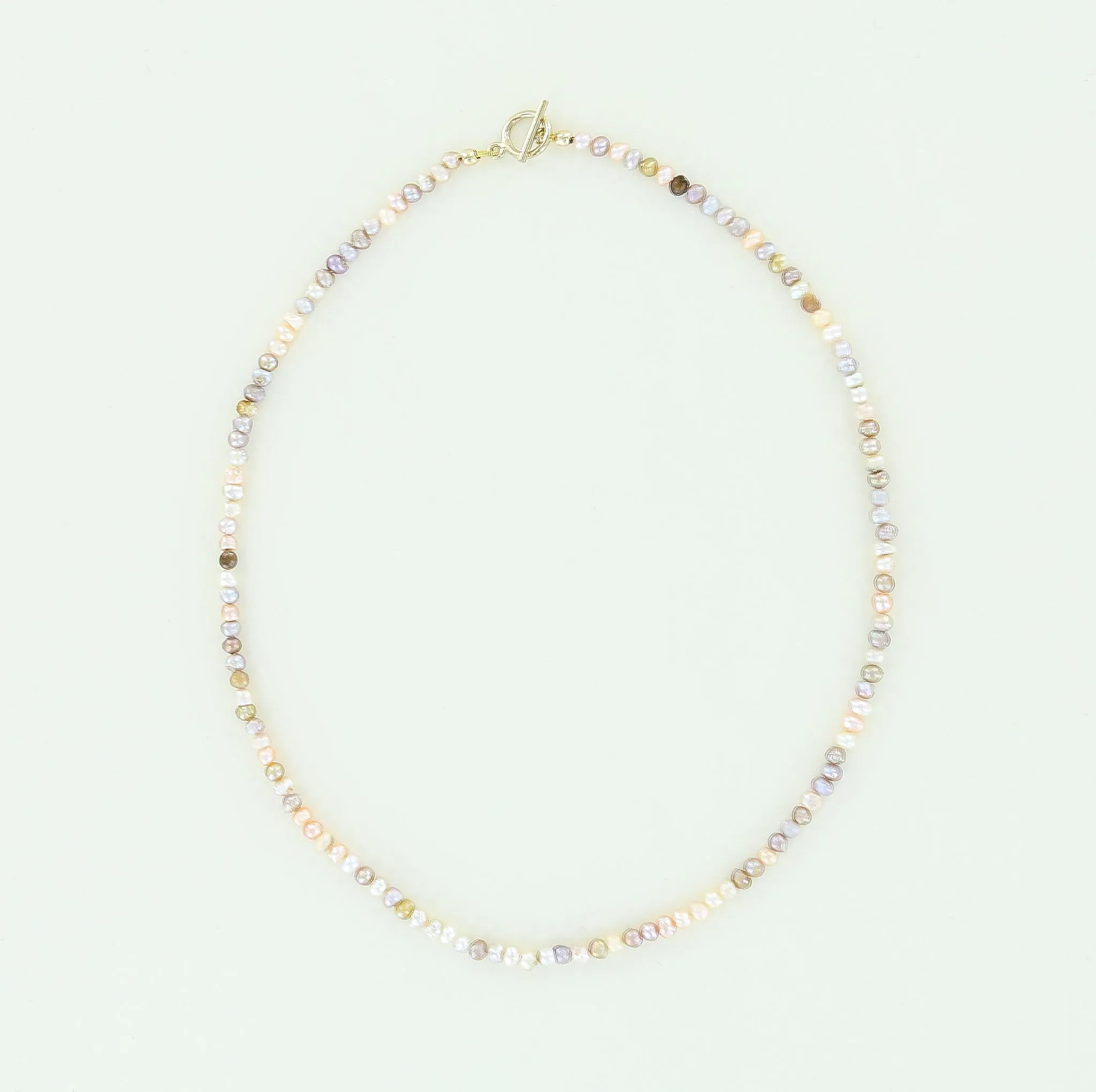 Minimalist Fresh Water Pearl Necklace, Blush