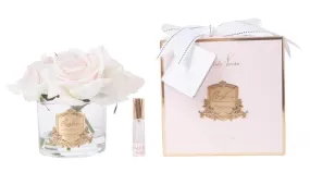 PERFUMED NATURAL TOUCH FIVE ROSES BLUSH CLEAR GLASS