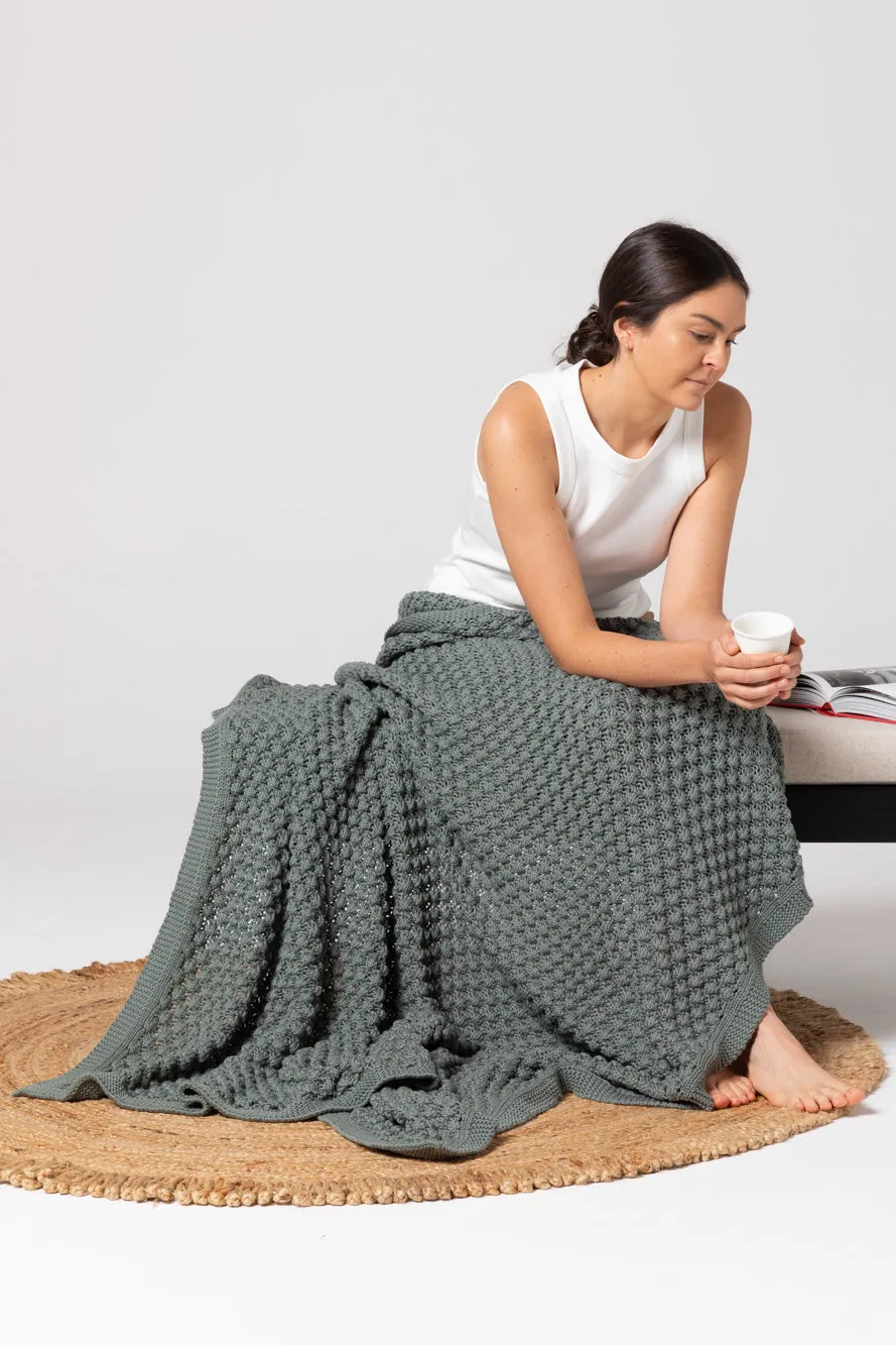 Popcorn Cotton Throw