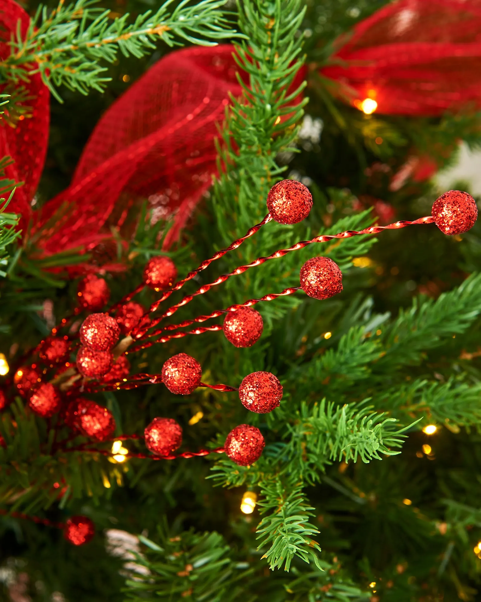 Red Berry Christmas Tree Spray, 78 cm