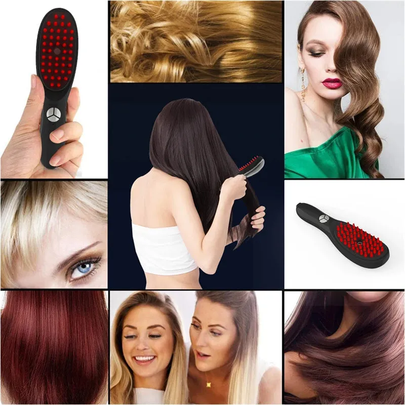 Scalp Massager Comb For Spray Hair Growth Phototherapy Hair Regrowth Brush Anti Hair Loss Head Care Electric Massage Comb Brush