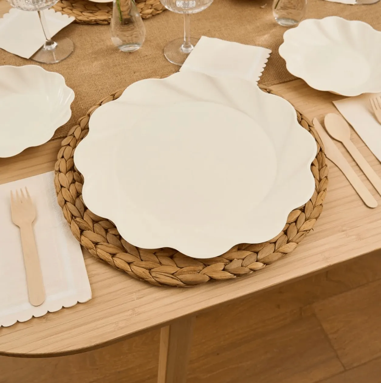 Simply Eco Salad Plates - Cream