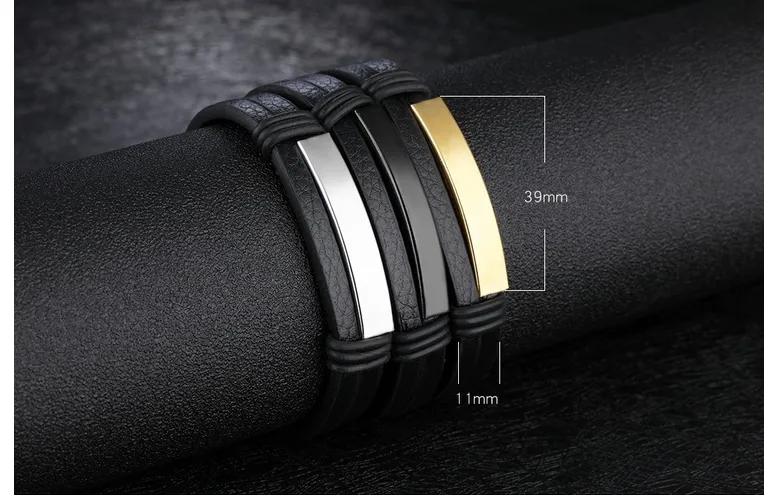 Smooth leather bracelet