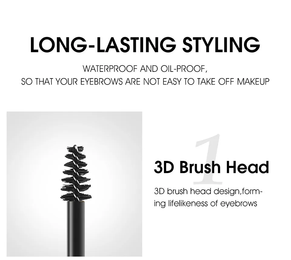 Waterproof Transparent Eyebrow Fixing Gel by Langmanni - 3D Finish