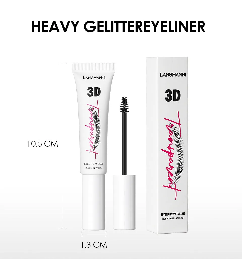 Waterproof Transparent Eyebrow Fixing Gel by Langmanni - 3D Finish